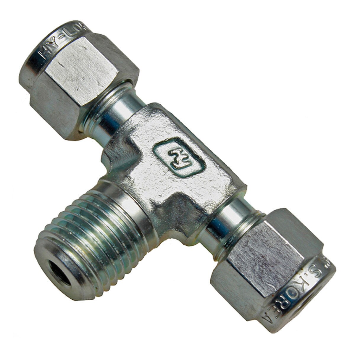 1/4" Branch Tee Steel Tube 1/4 MNPT Fitting